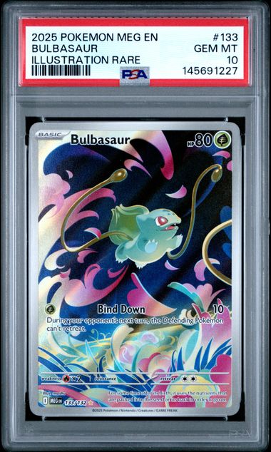 PSA 10 - 2025 POKEMON MEG EN-MEGA EVOLUTION #133 BULBASAUR ILLUSTRATION RARE